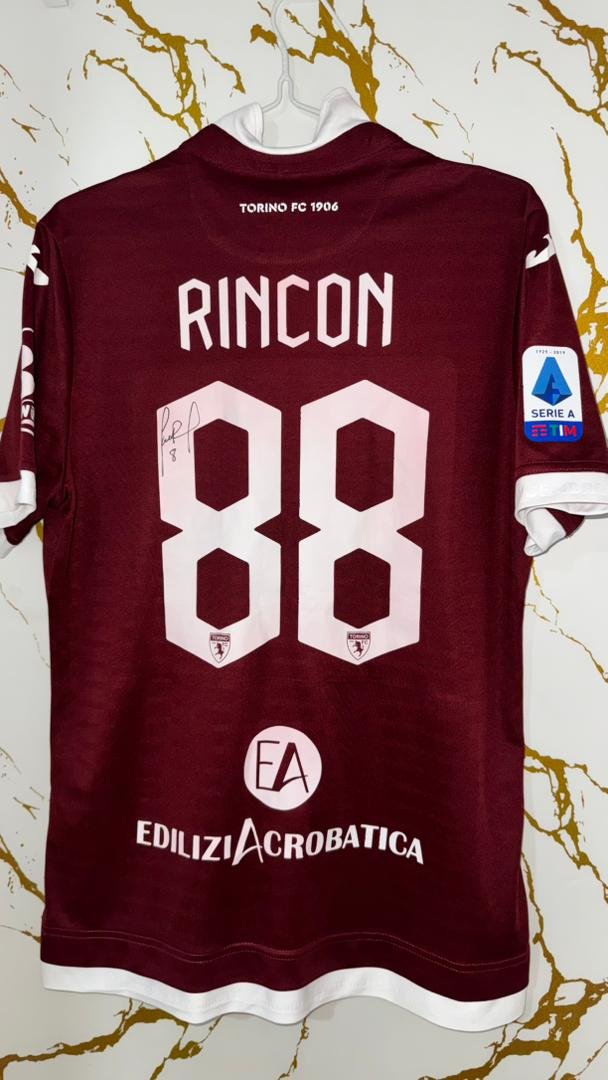 Camiseta Torino FC Local 2019/2020 - Dorsal 88 de Tomás Rincón. Firmada por le propio jugador, Talla L