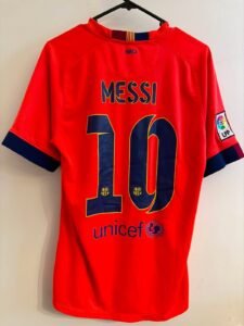 Camiseta Barcelona FC Barcelona Segunda equipacion 2014/2015 Nike -  Dorsal 10 de Lionel Messi. Talla M