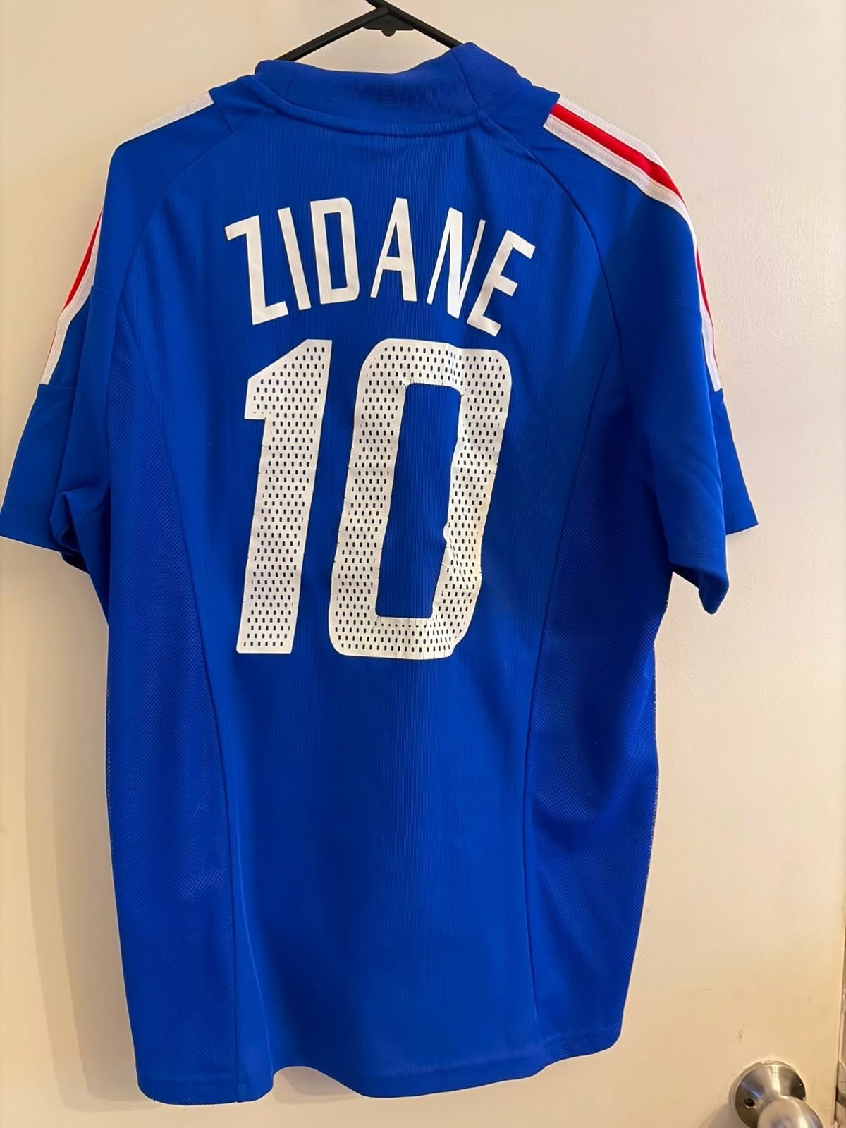 Camiseta Francia Local 2002/2004 Adidas - Dorsal 10 Zinedine Zidane. Talla M.